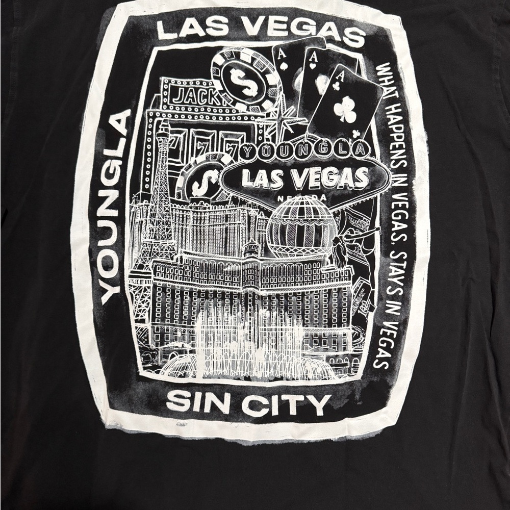 YoungLA Black Sin City Graphic Tee - worn once
